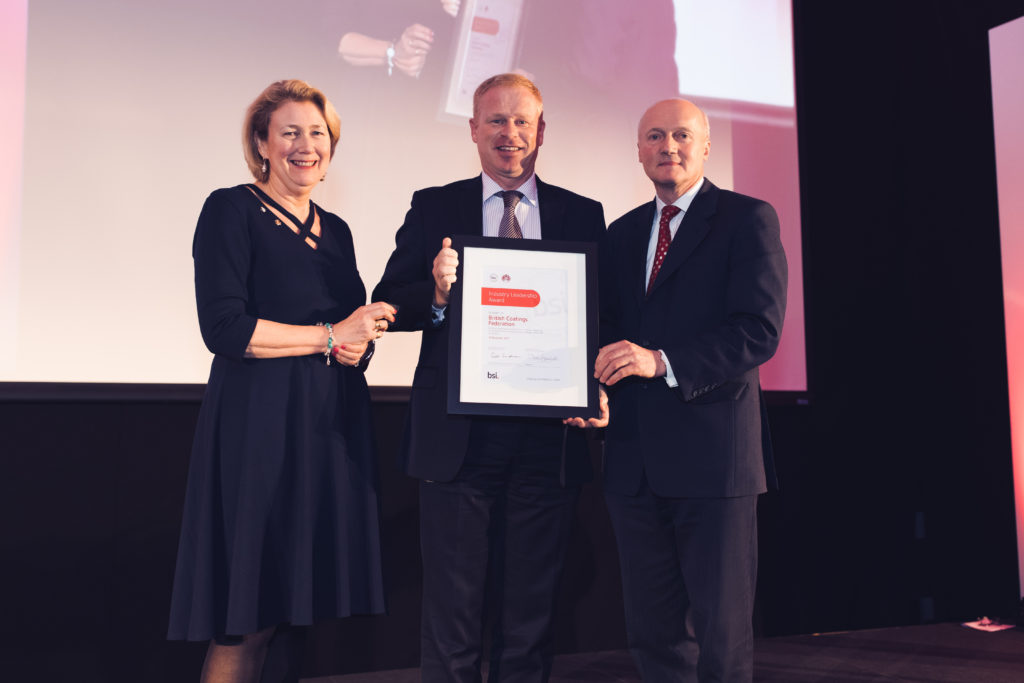 British Coatings Federation wins BSI’s Industry Leadership Award 2017