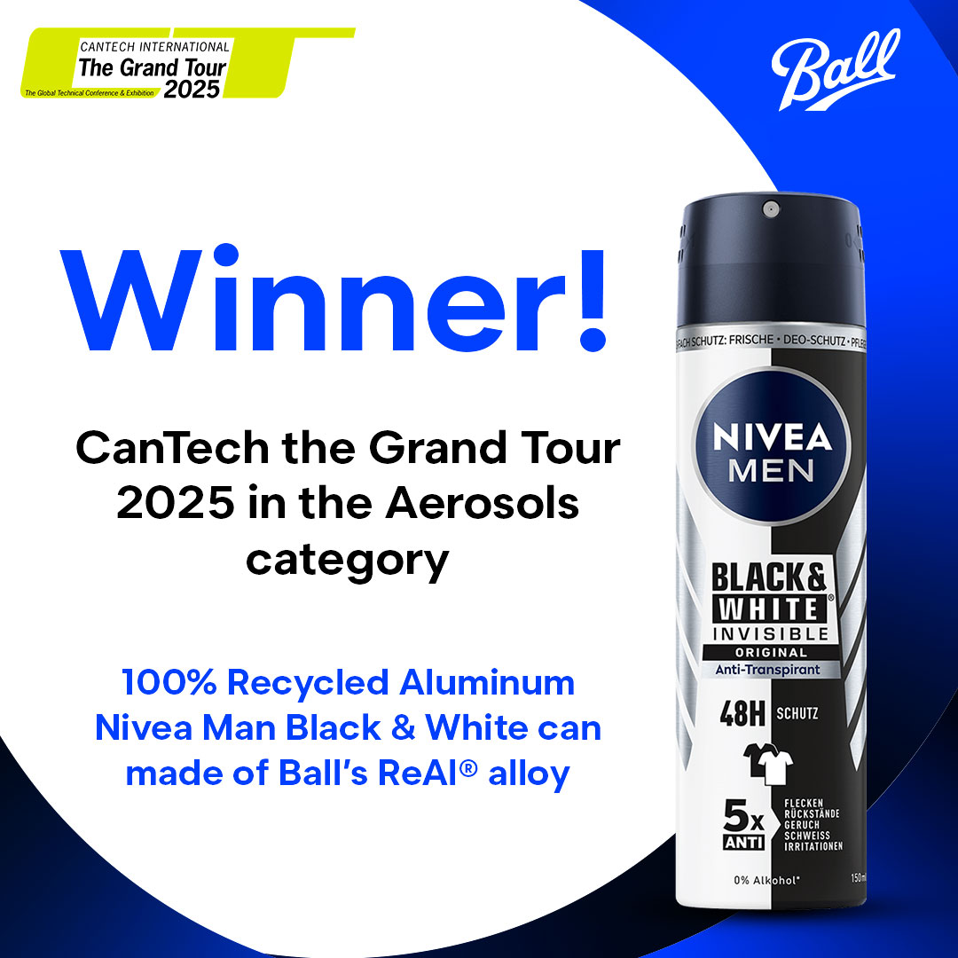 Ball and Beiersdorf Recognized for Sustainability Innovation at CanTech Grand Tour Award