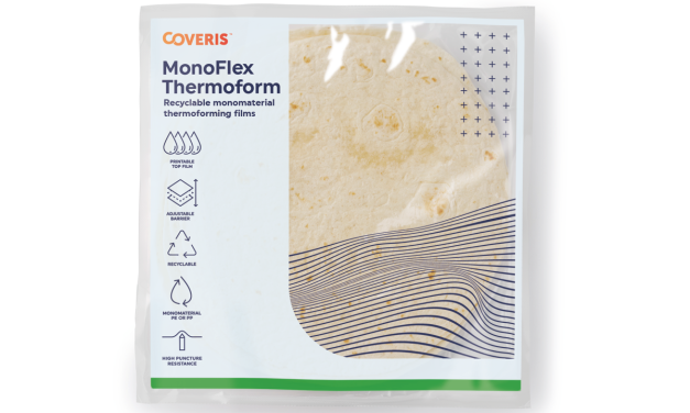 Coveris introduces mono-material tortilla wraps