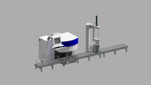 GSE conveyor system featuring optionally automatic blending system provides safe and efficient transport of ink containers within the ink kitchen