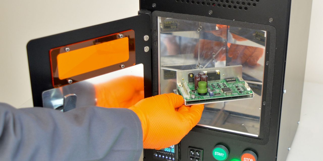UV oven lowers barrier to controlled, repeatable UV light curing:  Intertronics launches IUV301 benchtop LED UV curing chamber for R&D and production