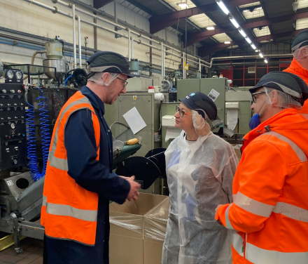 Apprenticeships and sustainability on the agenda during local MP’s visit to Beccles site