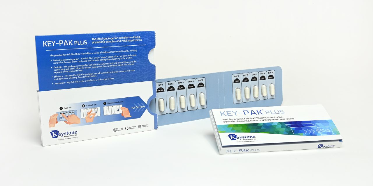 Keystone folding box Co. unveils Key-Pak Plus senior-friendly, child-resistant blister pack for prescription medications