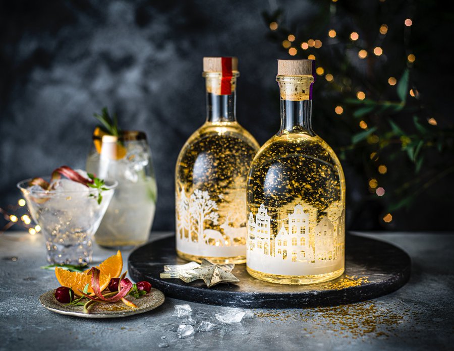 Wilkins goes for gold with gin-spired snow globe liqueurs