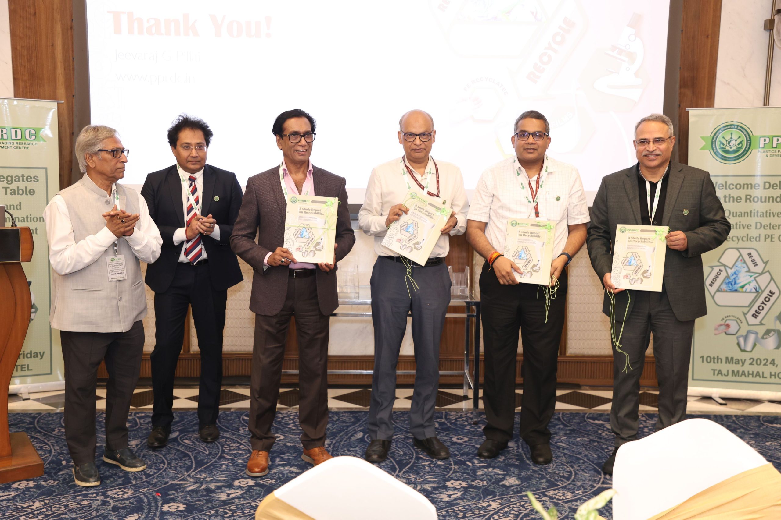 Mr. Ashok Chaturvedi, CMD, UFlex Limited, releases a report: “Proposed National Standard for Scientific Estimation of Recycled Content” at an industry event