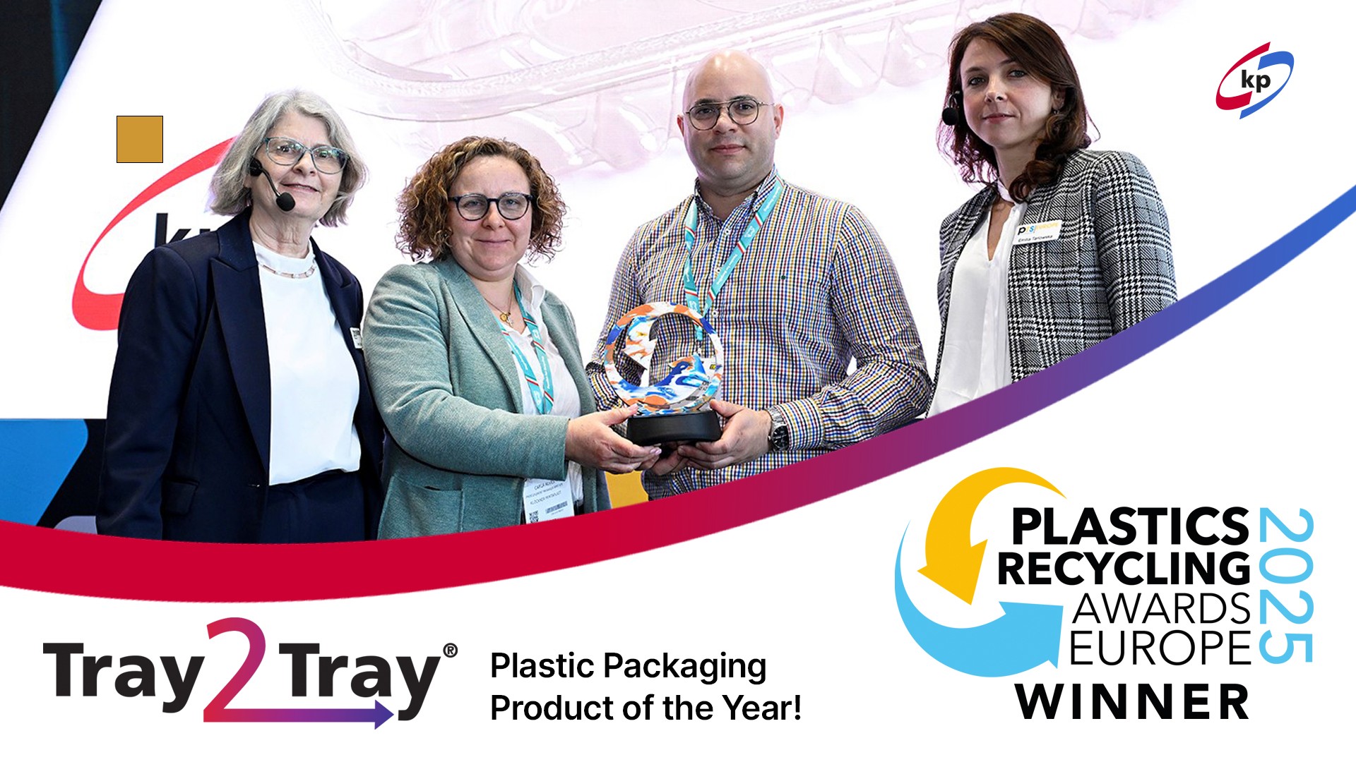 kp 100% Tray2Tray wins ‘Plastic Packaging Product of the Year’ at Plastics Recycling Awards Europe 2025