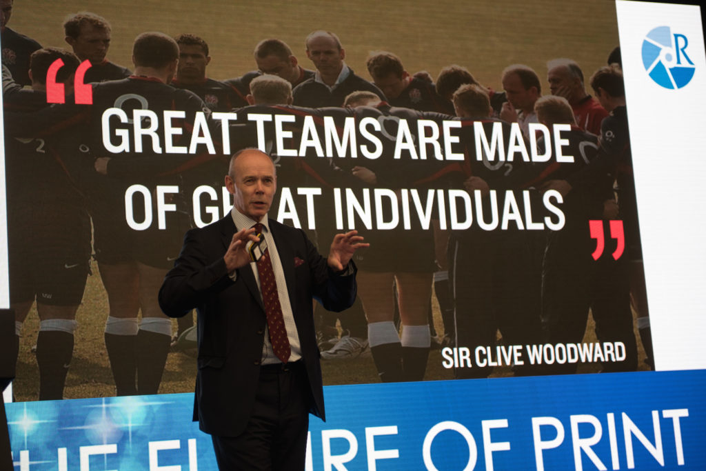 Sir Clive Woodward on stage