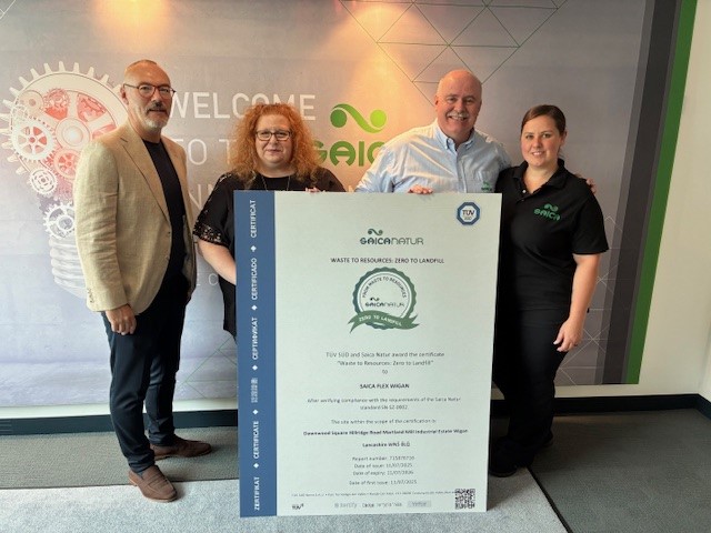 Saica Flex Wigan gains Zero to Landfill Certificate