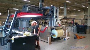 The 7-color Thallo sleeve web offset printing press, installed at Vuye Flexible Packaging in Belgium.