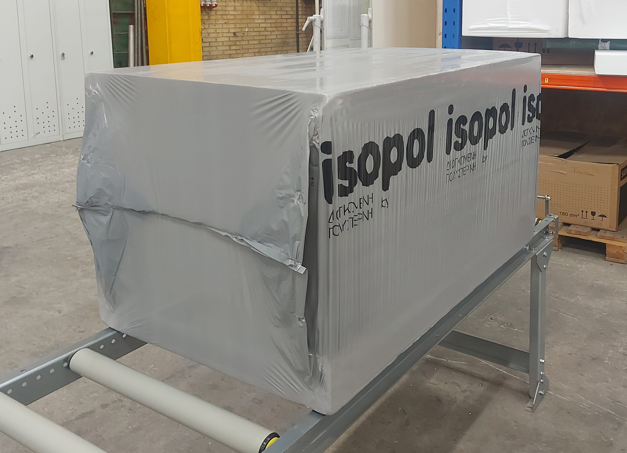 New packaging machine for Unisol insulation materials