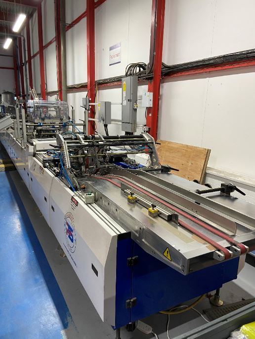 A 2015 Pack-Smart Inc MM-800 servo driven 800mm width product packaging line, model no. IPF 30-27-4, serial no. 1959