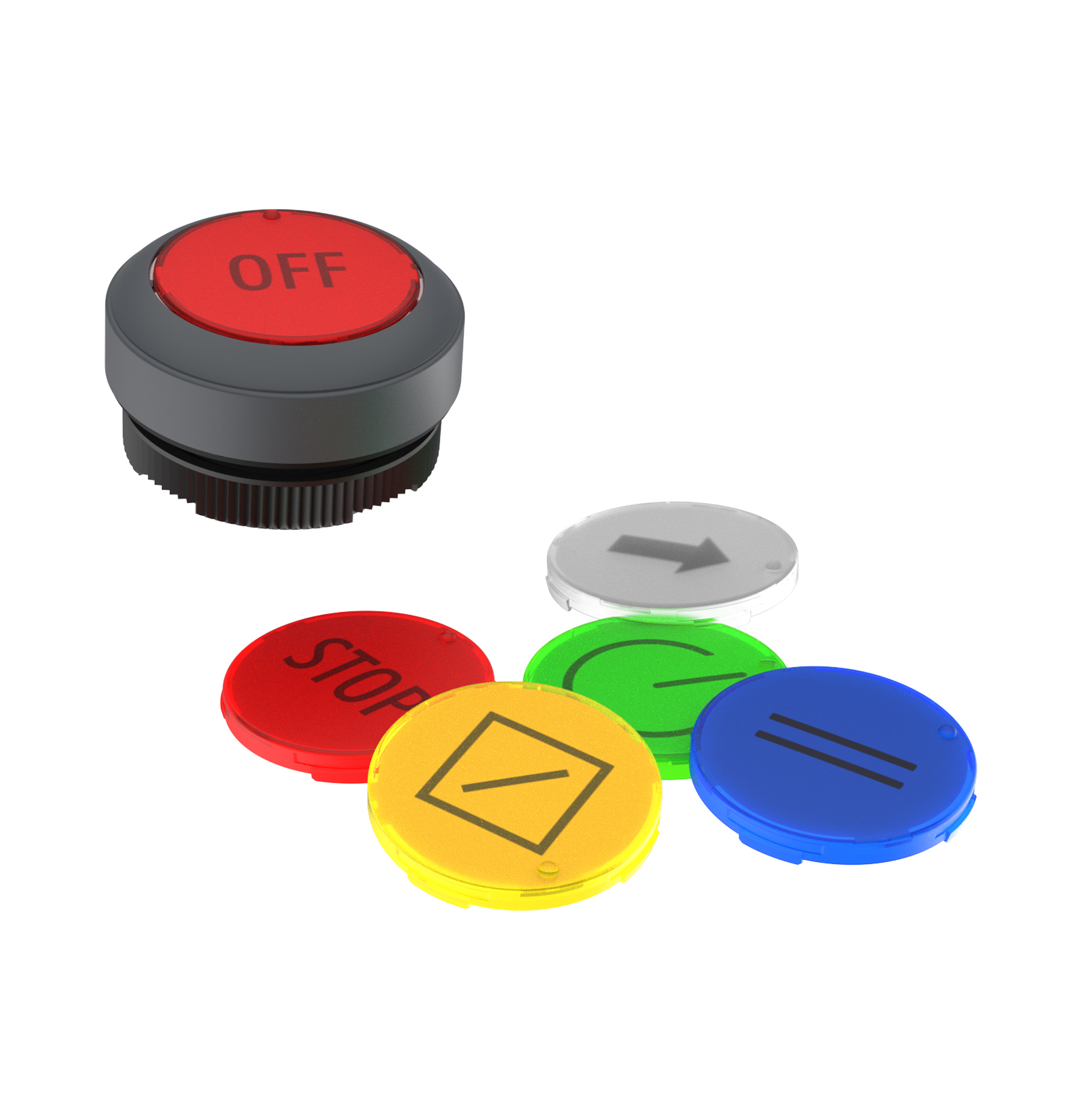 More choice for symbol printing on pushbutton panels