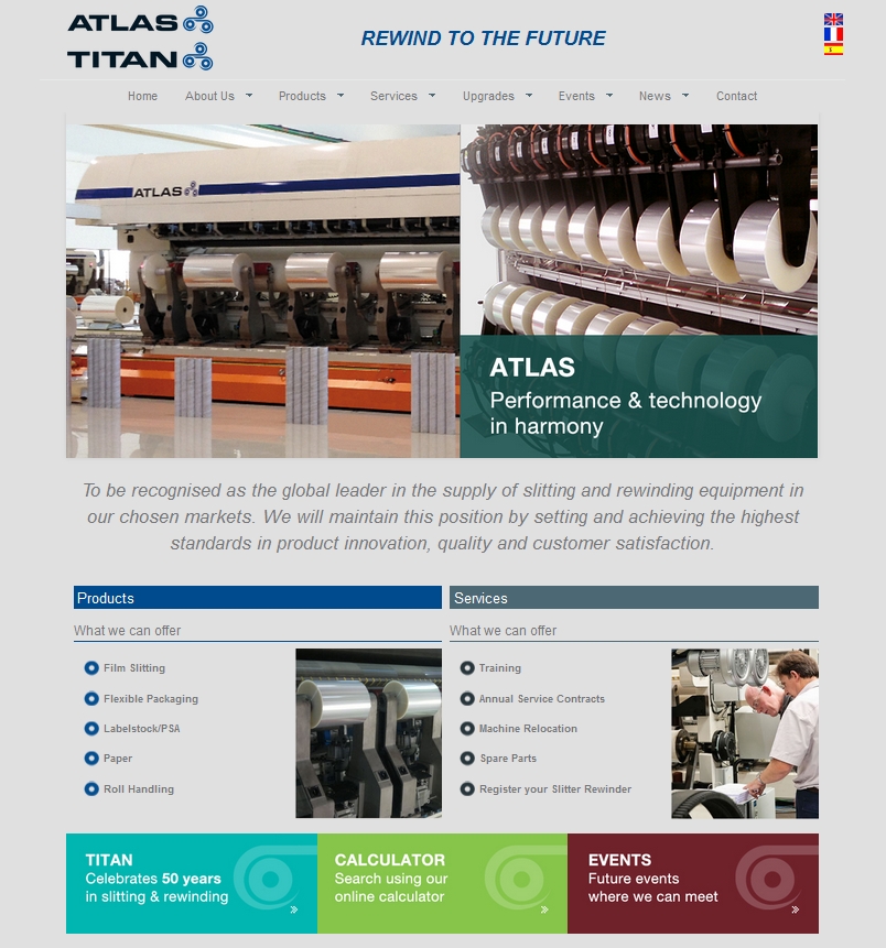 Atlas & Titan slitter rewinders launch  new multi-platform website