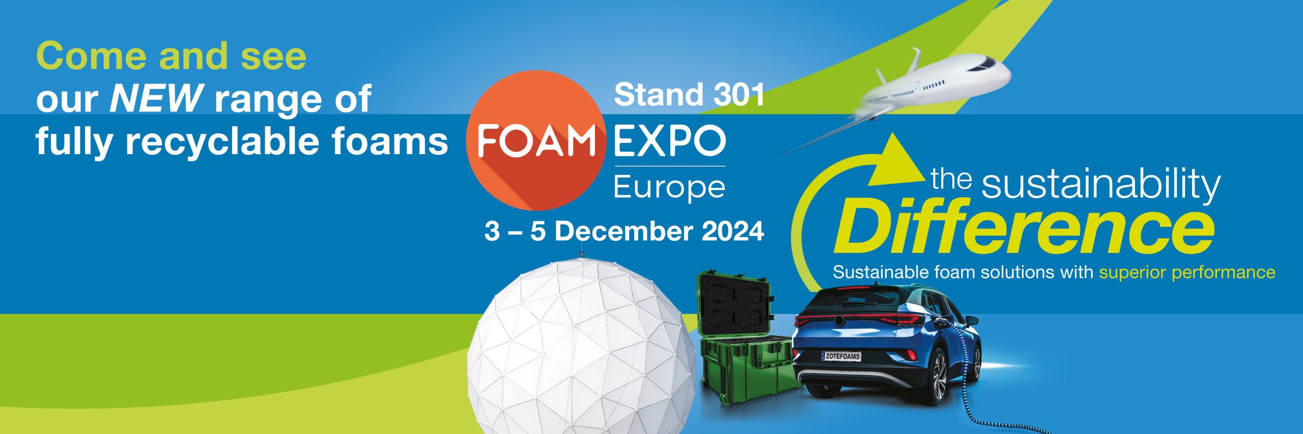 Zotefoams to introduce fully recyclable PP and TPU foams at Foam Expo 2024